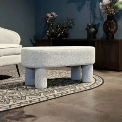 Poefs & Krukjes< Bank Evi Beige - 100x40 cm