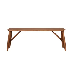 Poefs & Krukjes|Eetkamerbanken< Bankje Eston Bruin - 120x33 cm