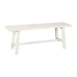 Poefs & Krukjes|Eetkamerbanken< Bank Serra Wit - 120x35 cm