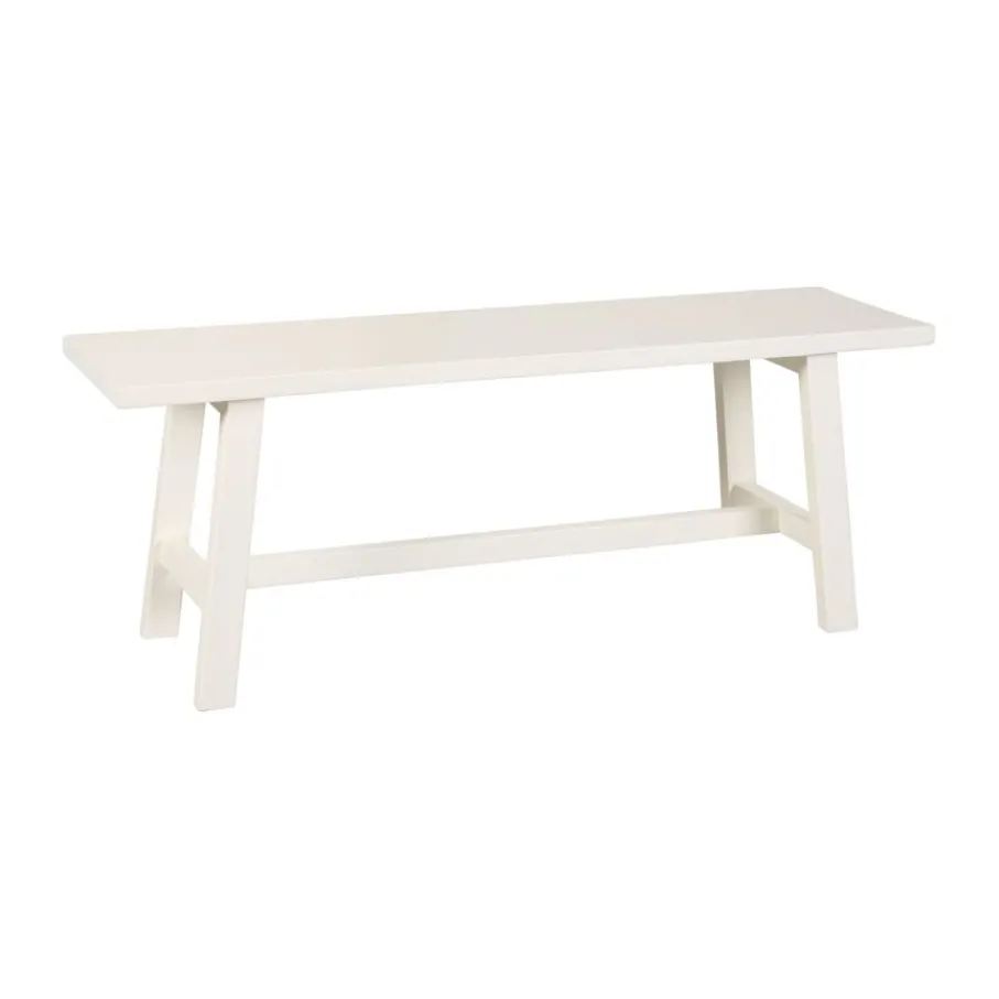 Poefs & Krukjes|Eetkamerbanken< Bank Serra Wit - 120x35 cm