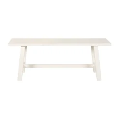 Poefs & Krukjes|Eetkamerbanken< Bank Serra Wit - 120x35 cm