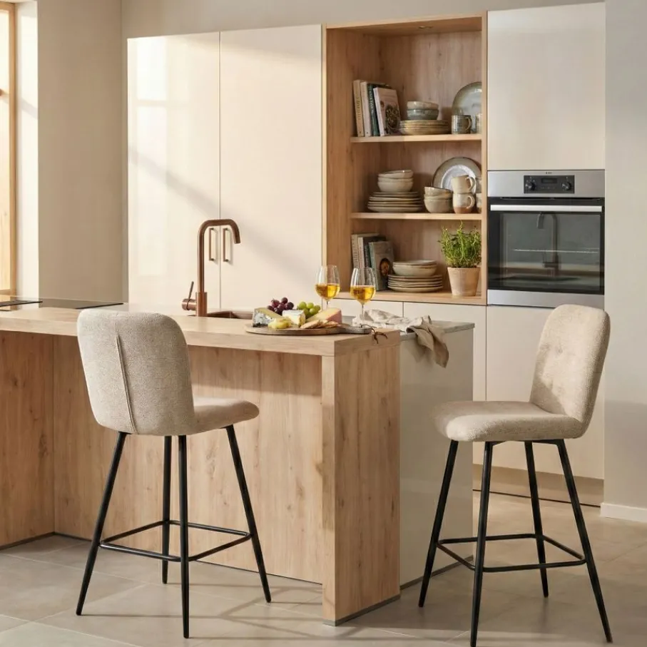 Barkrukken|Barkrukken< Barkruk Roxie Beige