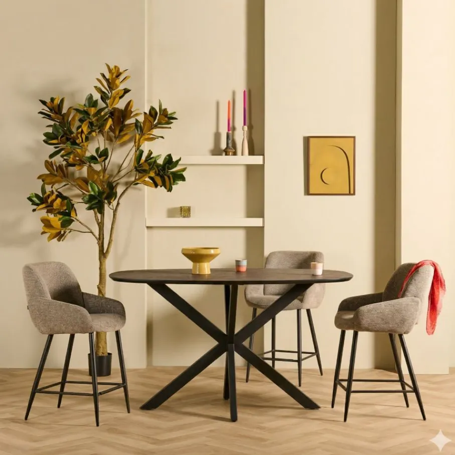 Bartafels< Bartafel Aarhus Grijs/Bruin - 140x90 cm