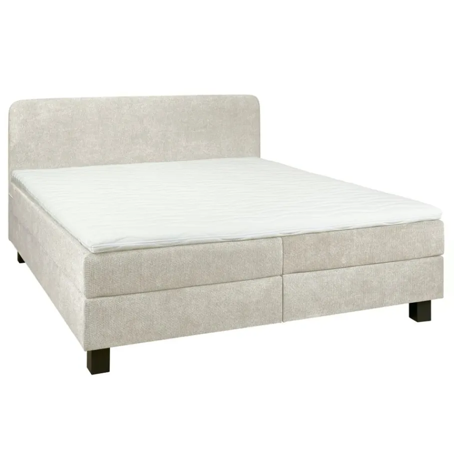 Tweepersoonsbedden|Boxsprings< Bed Bilbao Beige - 180x200 cm