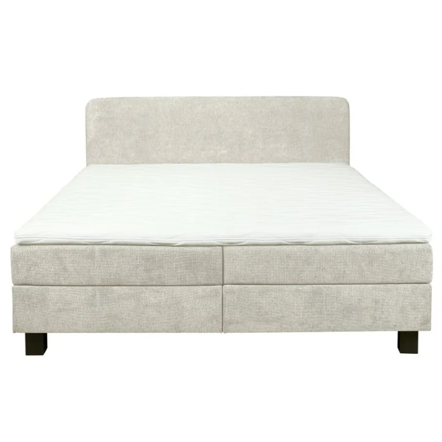 Tweepersoonsbedden|Boxsprings< Bed Bilbao Beige - 180x200 cm