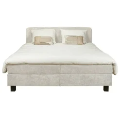 Tweepersoonsbedden|Boxsprings< Bed Bilbao Beige - 180x200 cm