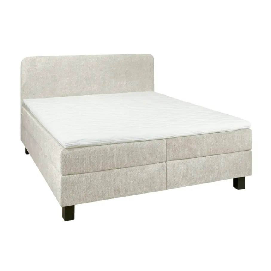 Tweepersoonsbedden|Boxsprings< Bed Bilbao Beige - 160x200 cm