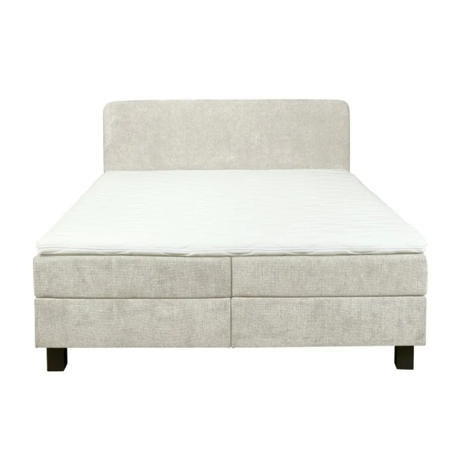 Tweepersoonsbedden|Boxsprings< Bed Bilbao Beige - 160x200 cm