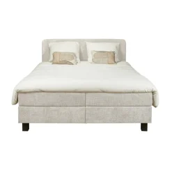 Tweepersoonsbedden|Boxsprings< Bed Bilbao Beige - 160x200 cm