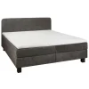 Tweepersoonsbedden|Boxsprings< Bed Bilbao Donkergrijs - 180x200 cm