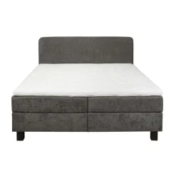 Tweepersoonsbedden|Boxsprings< Bed Bilbao Donkergrijs - 160x200 cm