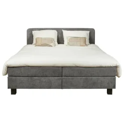Boxsprings< Bed Bilbao Grijs - 180x200 cm