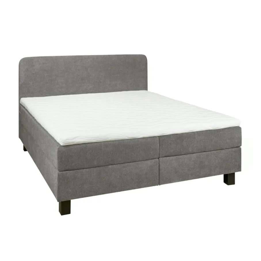 Boxsprings< Bed Bilbao Grijs - 160x200 cm