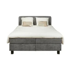 Boxsprings< Bed Bilbao Grijs - 160x200 cm