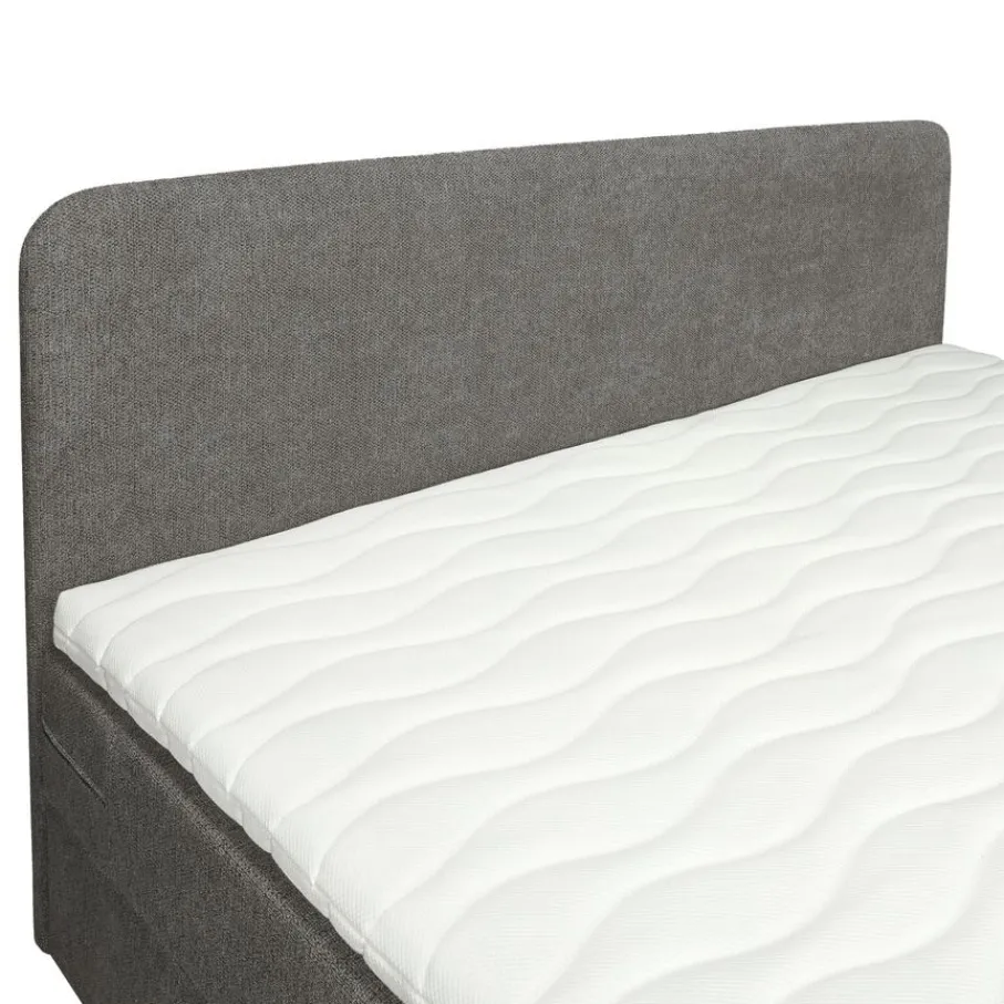 Boxsprings< Bed Bilbao Grijs - 160x200 cm