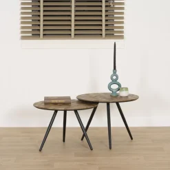Bijzettafels< Bijzettafel Alvor Bruin - set 2 stuks