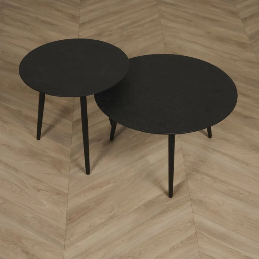 Bijzettafels< Bijzettafel Avignon Zwart - set 2 stuks
