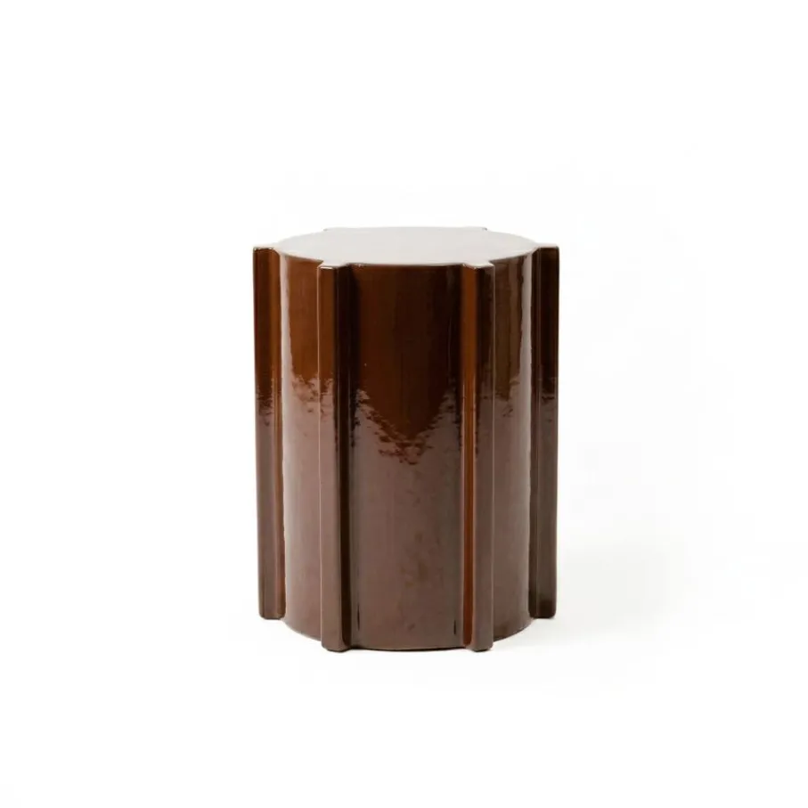 Bijzettafels< Bijzettafel Avion Bruin - Ø 31 cm