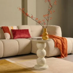 Bijzettafels< Bijzettafel Bolo Crème - Ø 34 cm