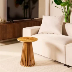 Bijzettafels< Bijzettafel Chiel Naturel - Ø 40 cm