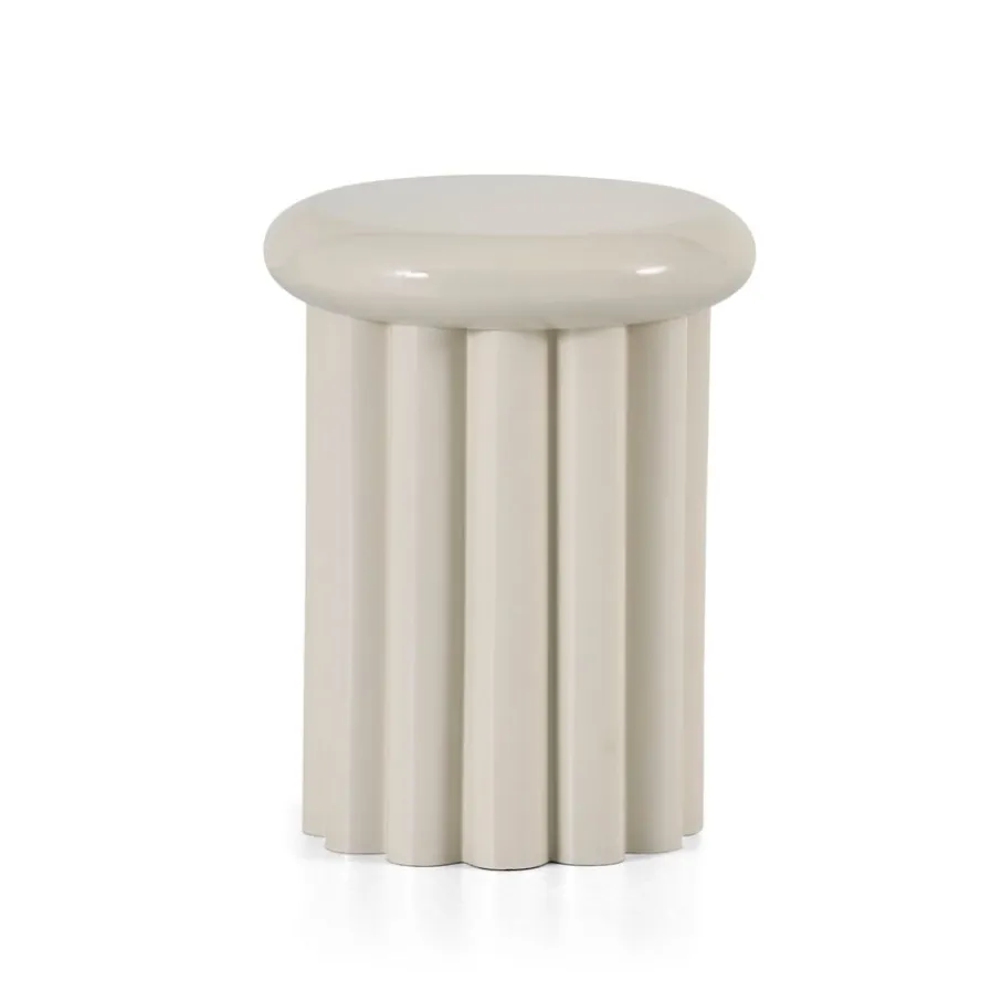 Bijzettafels< Bijzettafel Mora Greige - Ø 36 cm