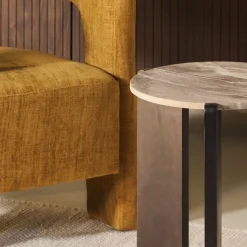 Bijzettafels< Bijzettafel Olif Bruin - Ø 44 cm