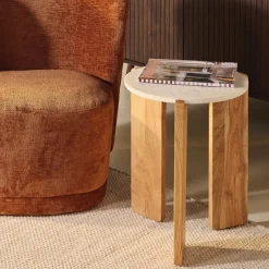 Bijzettafels< Bijzettafel Olif Naturel - Ø 44 cm