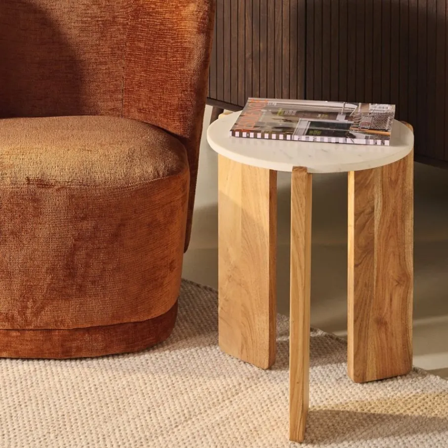 Bijzettafels< Bijzettafel Olif Naturel - Ø 44 cm
