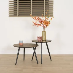 Bijzettafels< Bijzettafel Rocha Bruin - set 2 stuks