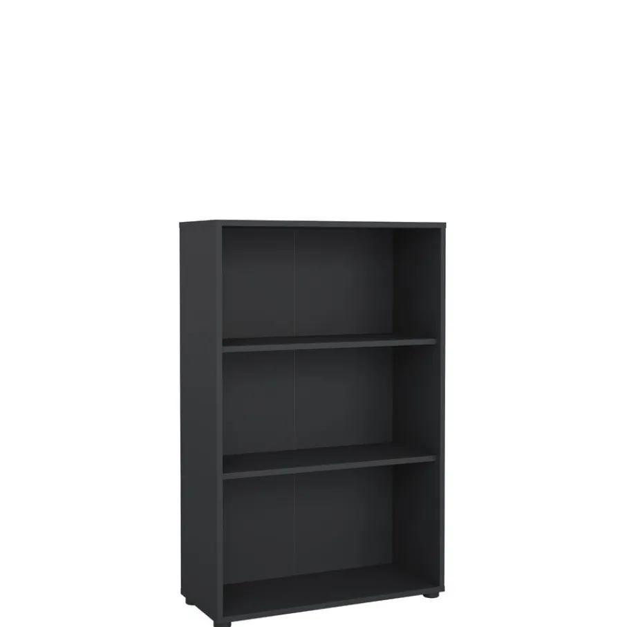 Opbergkasten< Boekenkast Bram Donkergrijs - 80x124x35 cm