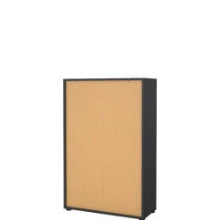 Opbergkasten< Boekenkast Bram Donkergrijs - 80x124x35 cm