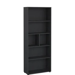 Boekenkasten|Wandkasten< Boekenkast Bram Donkergrijs - 80x205x35 cm