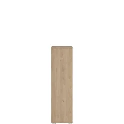 Opbergkasten< Boekenkast Bram Eiken / Wit - 80x124x35 cm