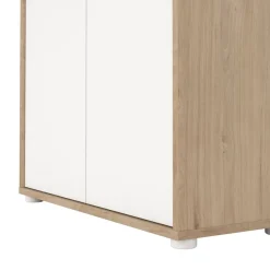 Opbergkasten< Boekenkast Bram Eiken / Wit - 80x124x35 cm