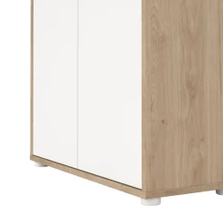 Opbergkasten< Boekenkast Bram Eiken / Wit - 80x205x35 cm