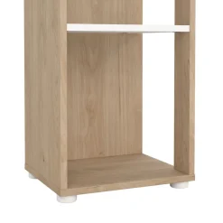 Boekenkasten|Wandkasten< Boekenkast Bram Eiken / Wit - 41x205x35 cm