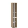 Boekenkasten|Wandkasten< Boekenkast Bram Eiken / Wit - 41x205x35 cm