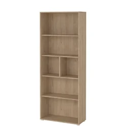 Opbergkasten< Boekenkast Bram Eiken - 80x205x35 cm