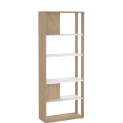 Boekenkasten|Wandkasten< Boekenkast Bram Eiken - 80x205x35 cm
