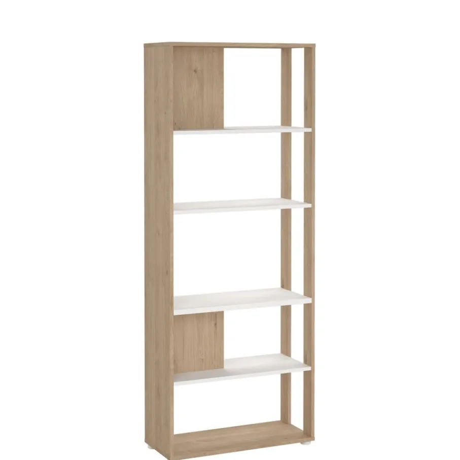 Boekenkasten|Wandkasten< Boekenkast Bram Eiken - 80x205x35 cm