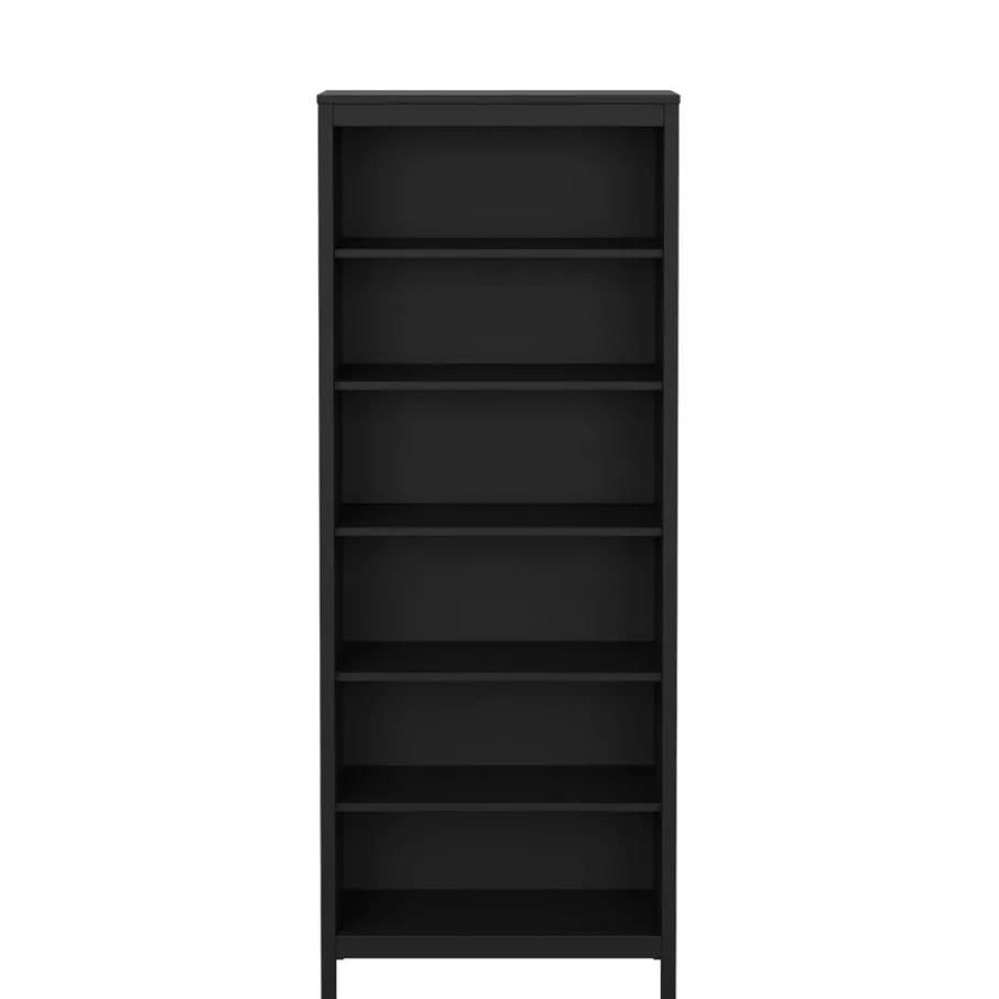 Opbergkasten< Boekenkast Dallas Zwart - 78x199x33 cm