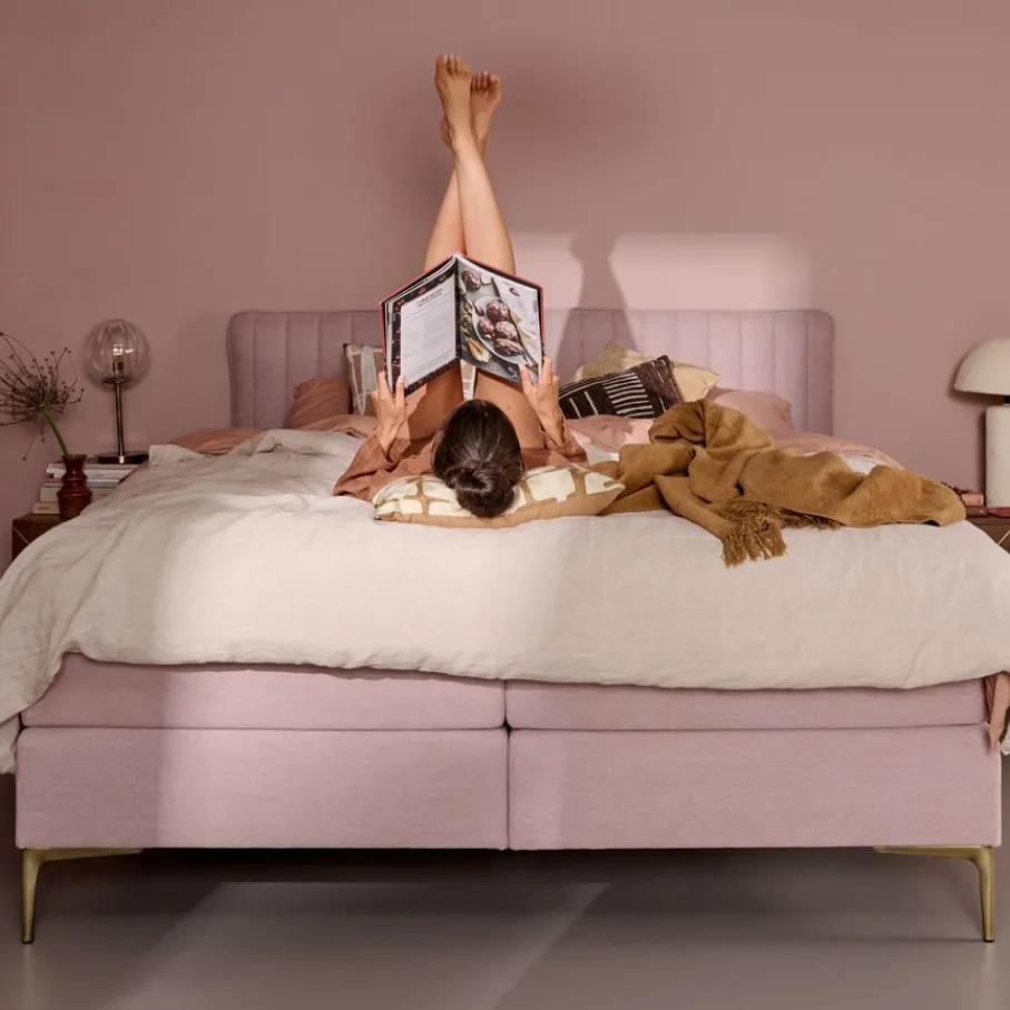 Boxsprings<Cinderella Boxspring Roze - 180x210 cm
