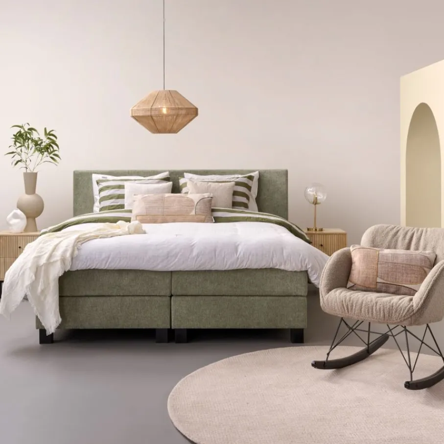 Boxsprings< Boxspring Valencia Groen - 180x200 cm