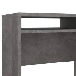 Bureaus< Bureau Boston Beton / Hoogglans Wit - 111x78x49 cm
