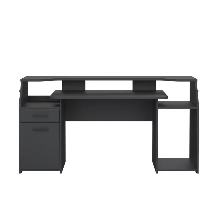 Bureaus< Bureau Boston Donkergrijs - 171x90x63 cm
