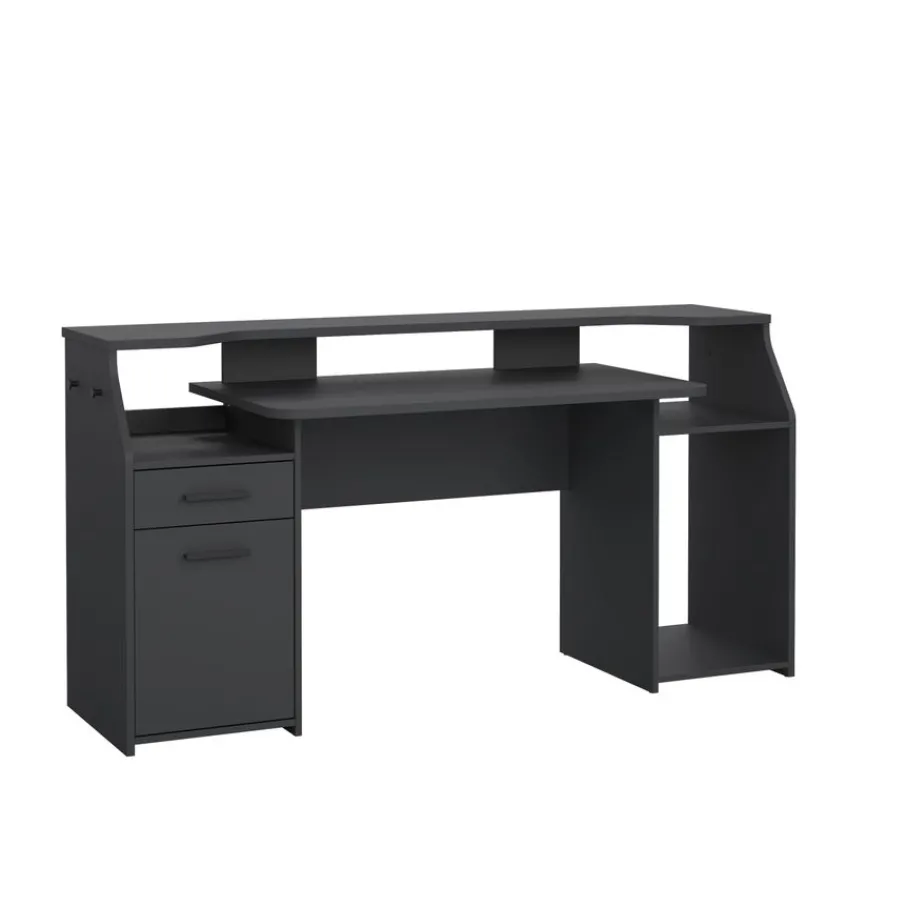 Bureaus< Bureau Boston Donkergrijs - 171x90x63 cm