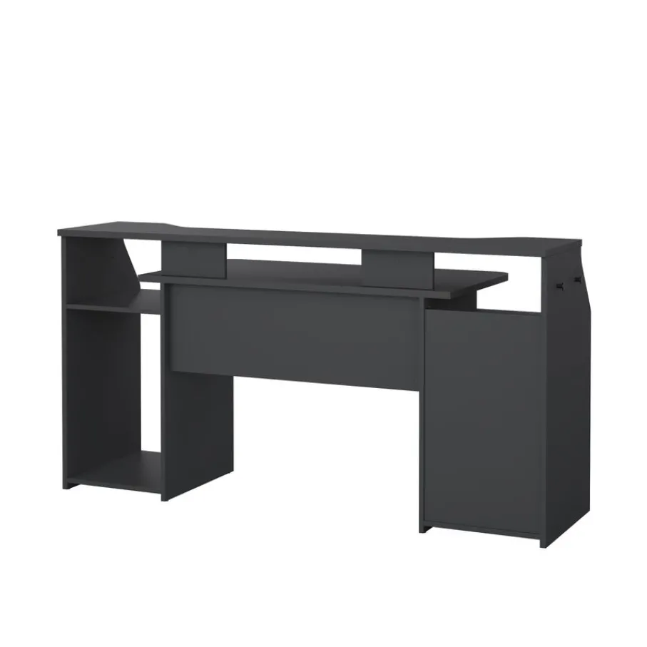Bureaus< Bureau Boston Donkergrijs - 171x90x63 cm