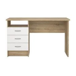 Bureaus< Bureau Boston Eiken / Wit - 121x73x49 cm