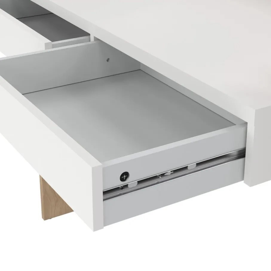 Bureaus< Bureau Boston Eiken / Wit - 103x89x56 cm