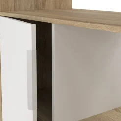 Opbergkasten< Bureau Boston Eiken / Wit - 163x156x61 cm